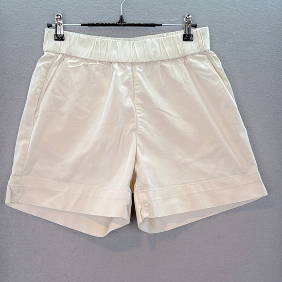 Everlane - women’s The Easy Shorts cream organic cotton blend pull on pants ZS 4 - Picture 8 of 10